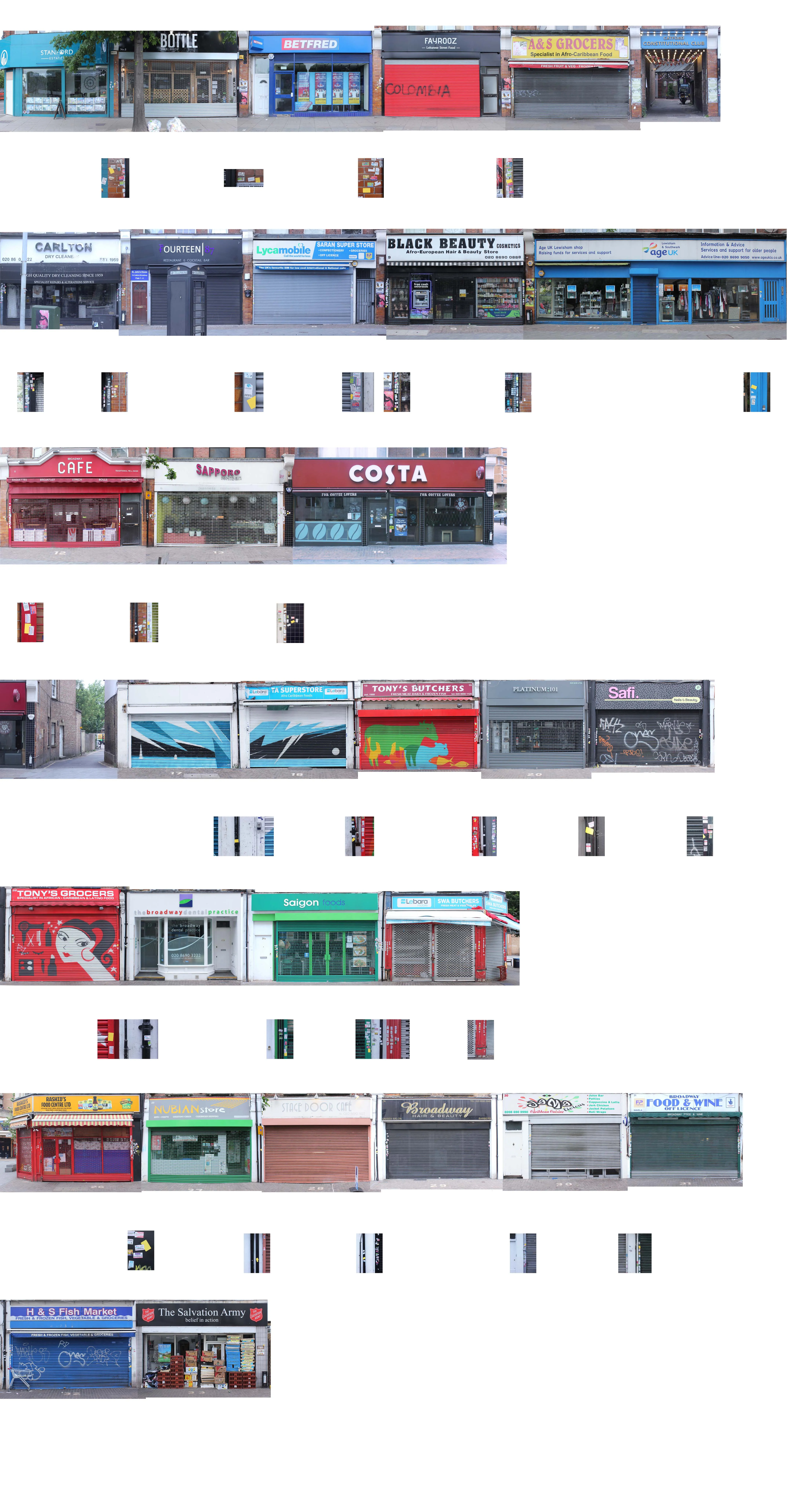 Blanks shop front collage