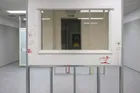 Doublethink, by/with Justin Eagle Asylum Studios, Annual Ipswich Biennial, 2018<br>Paintings: Andy Jackson. Two way mirror, architectural extract and galvanised steel C stud structures: Justin Eagle.