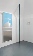 From Sunrise to Sunset, A door to Opportunity, 2019<br>Acrylic and tinted primer on aluminium and canvas, 182 × 71 × 2cm