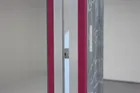 Doublethink, by/with Justin Eagle, 2018<br>Paintings: Andy Jackson. Galvanised steel C stud structures: Justin Eagle.