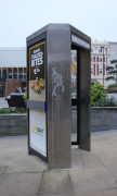 A Door, 2020<br>Acrylic aluminium panel on BT KX300 Phone Booth<br>Chapel Walk, Sheffield (removed)